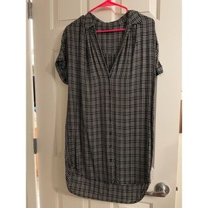 Madewell Black & White Plaid tshirt Dress